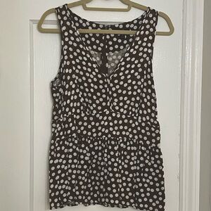 J.Crew polka dot peplum top size 6